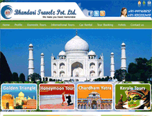 Tablet Screenshot of bhandaritravelz.com